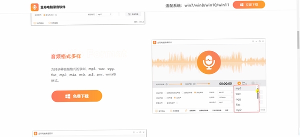 金舟语音聊天录音软件 录音质量 设置界面