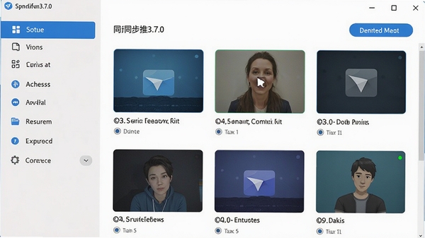 同步推3.7.0主界面截图，左侧为功能导航栏，右侧展示软件资源列表，整体采用蓝白配色，现代简约风格，界面清晰明亮