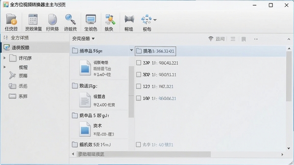 全方位视频转换器主界面预览图,展示其简洁的工具栏布局与文件列表区域,背景为浅色渐变,整体风格偏向实用与专业