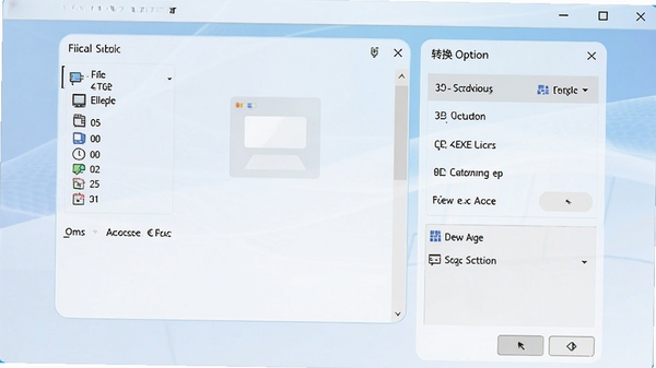 Advanced BAT to EXE Converter 主界面预览图，展示简洁的工具布局，左侧为文件选择区，右侧为转换选项面板，背景为柔和的蓝白渐变色调，现代感十足