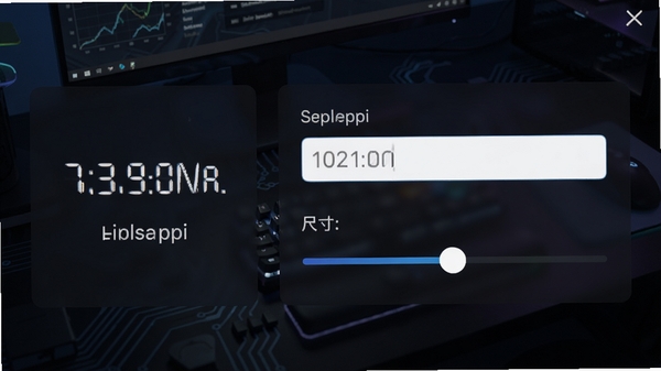 屏幕ppi计算器主界面预览图,展示分辨率输入框与尺寸调节滑块,背景为深色科技感桌面,左侧有计算结果数值显示,风格简洁明了