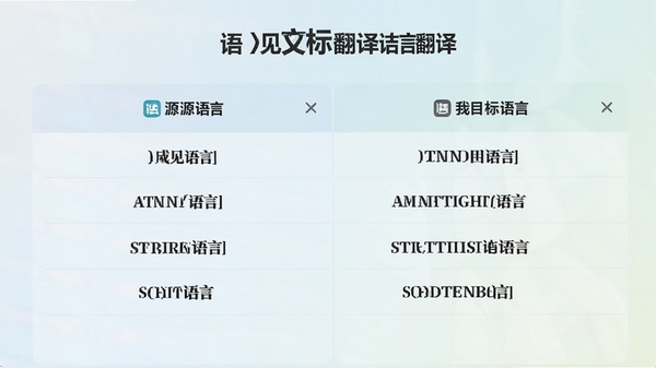 语见文通翻译翻译结果页面,显示源语言与目标语言对照,背景为浅色渐变,文字清晰,界面简洁