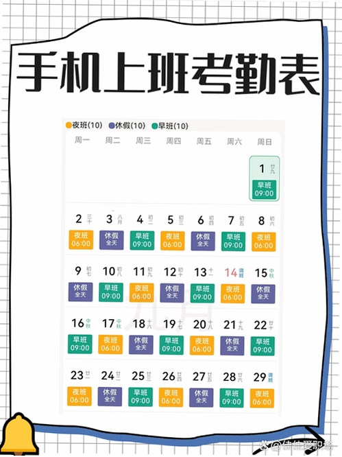 安心出勤记工 打卡记录界面