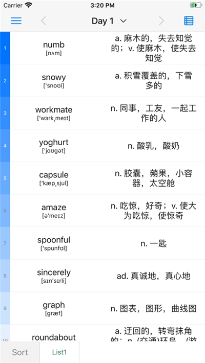 List背单词词库app List背单词词库app