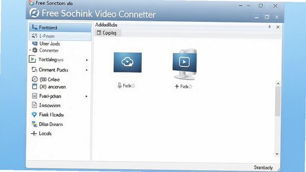 Free Sothink Video Converter主界面预览图，展示其简洁清晰的软件布局，左侧为功能列表，右侧为文件添加区域，背景为淡蓝色渐变，整体风格现代且专业，软件名称标识在窗口顶部显著位置