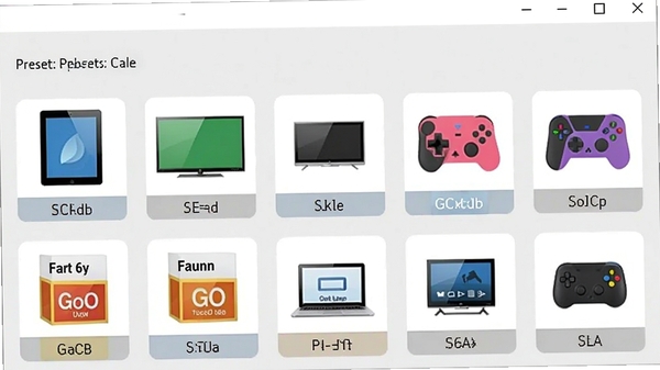 Free Sothink Video Converter格式预设选择界面，画面展示多种设备图标如平板、电视、游戏机等，每个图标下方有对应的格式标签，背景为浅灰色，突出预设选项的丰富性与直观性，软件名称在界面左上角显示