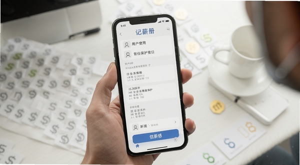 记薪册 用户问答 安全使用 数据保护 手机界面 信任感 薪资隐私