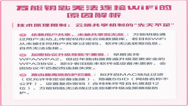WiFi万链钥匙 连接失败的解决方法