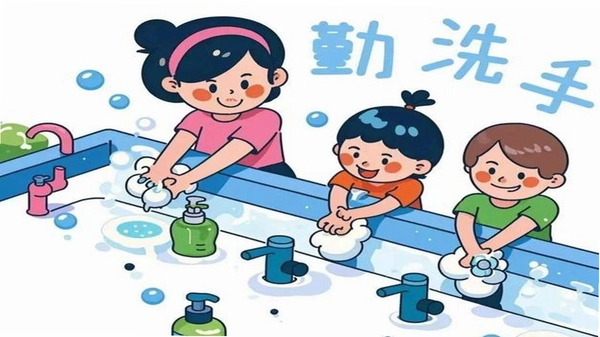 宝宝爱卫生 幼儿洗手习惯培养场景图片