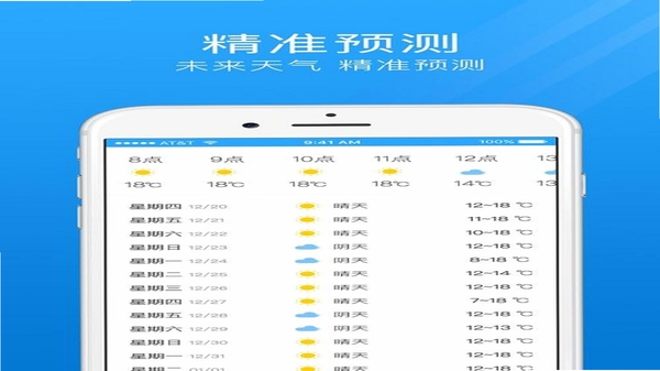 7日天气预报准时通 生活指数界面