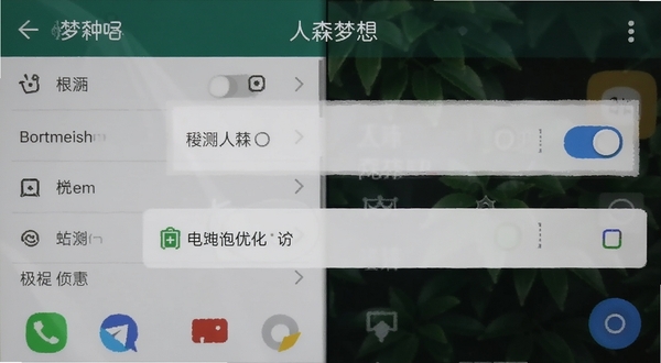 人森梦想 设置界面截图 画面显示权限开关与电池优化选项 背景为手机系统设置页 光线均匀清晰