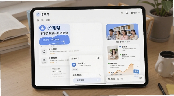 水课帮 学习资源聚合与速记界面