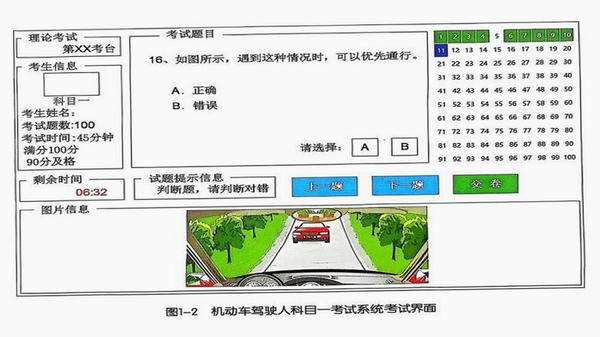 驾驶考试一典通 科目一题库 界面