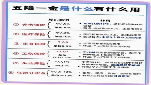 手机社保公积金计算 五险一金缴纳比例表