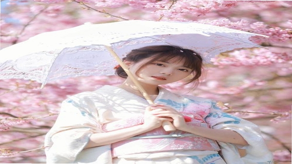 樱花少女装扮 甜美和风造型