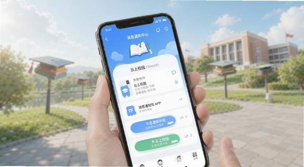 云上校园APP消息通知中心界面展示图