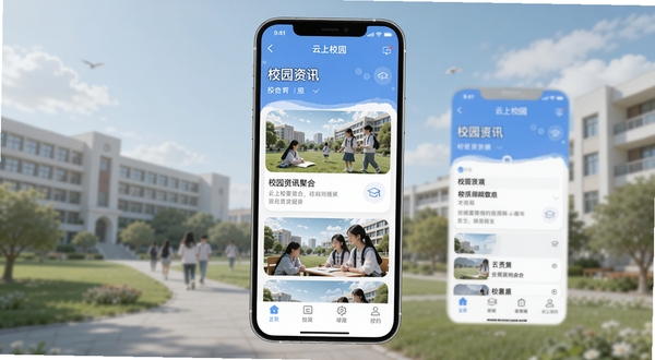云上校园APP首页校园资讯聚合界面预览图