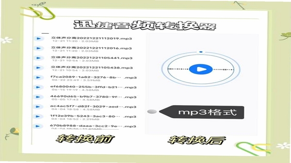 MP3剪辑器格式转换设置界面