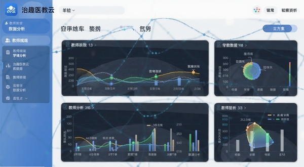治趣医教云 教师端学情数据分析仪表盘界面