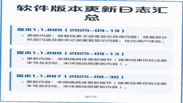 LiveNote 更新日志版本对比截图