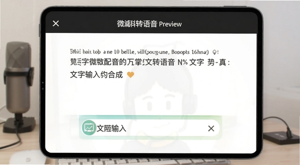 微配音文字转语音 文字输入与合成按钮界面预览图