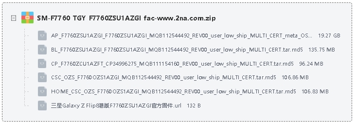 三星Galaxy Z Flip8港版F7760ZSS3AZIJ官方固件 三星Galaxy Z Flip8港版F7760ZSS3AZIJ官方固件